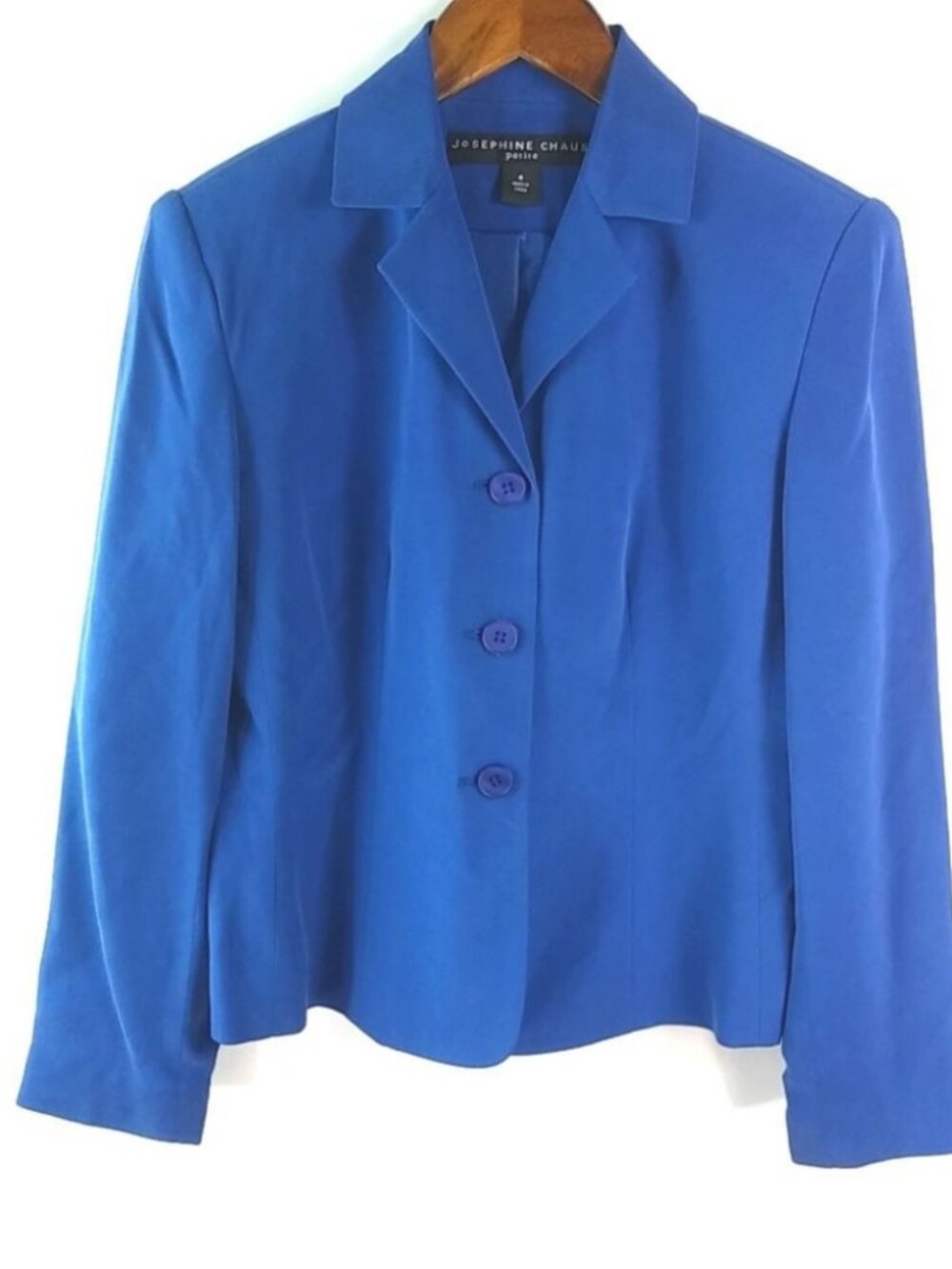 Josephine Chaus 4P Lapis Blue Silk Blazer